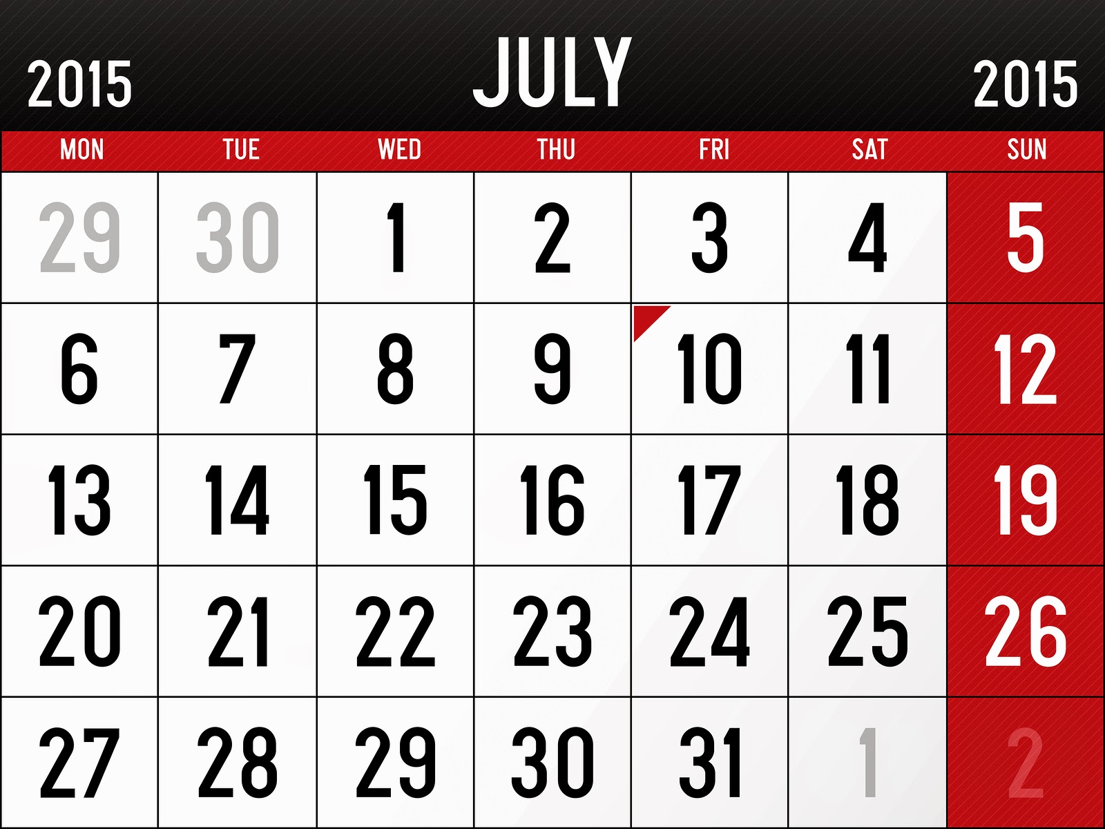 July Calender